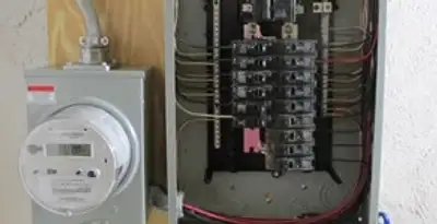 electrical panel upgrade service showing outdated electrical panel prepared for professional replacement in Sacramento, CA