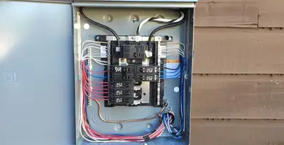 electrical panel upgrade service featuring newly installed electrical panel wired by licensed electricians in Sacramento, CA