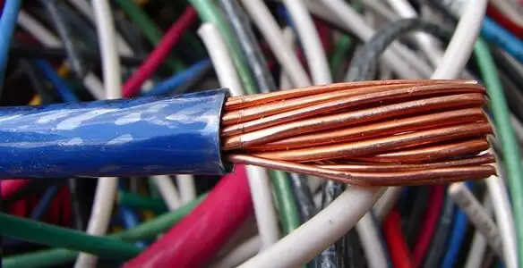 electrical wiring services showing exposed copper conductors and cable preparation in Sacramento, CA