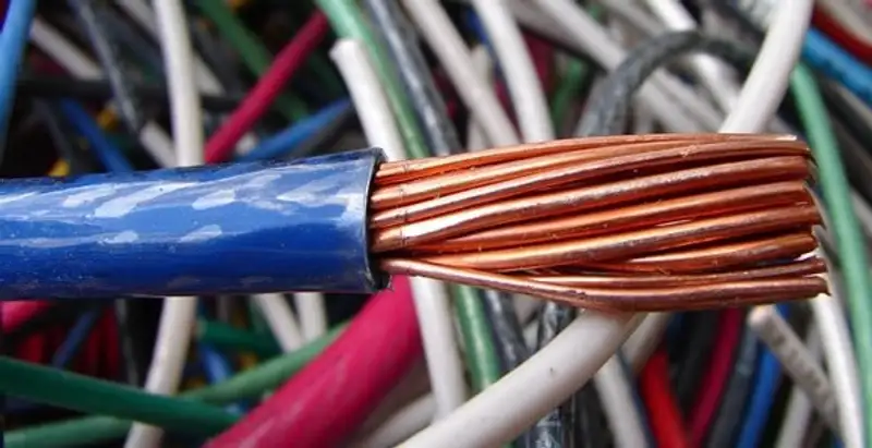 electrical wiring services showing exposed copper conductors and cable preparation in Sacramento, CA