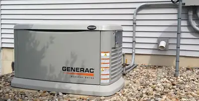 generator installation service featuring outdoor standby generator setup by licensed electricians in Sacramento, CA