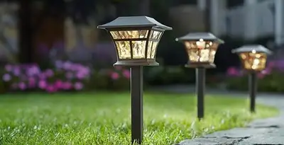 landscape lighting installation services with professionally installed pathway lights in Sacramento, CA