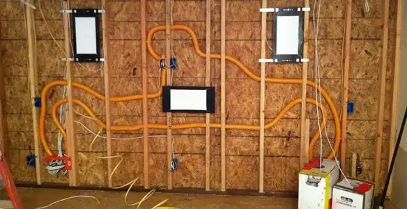 new construction wiring project displaying complete electrical system layout installed by professionals in Sacramento, CA