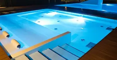 pool light installation and repair services providing modern illuminated pool lighting in Sacramento, CA