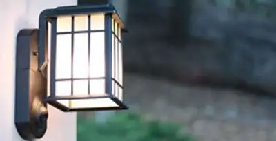 security light installation services with professionally mounted exterior wall light in Sacramento, CA