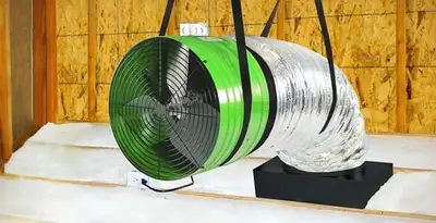 whole house fan installation services with professionally mounted ventilation fan system in Sacramento, CA